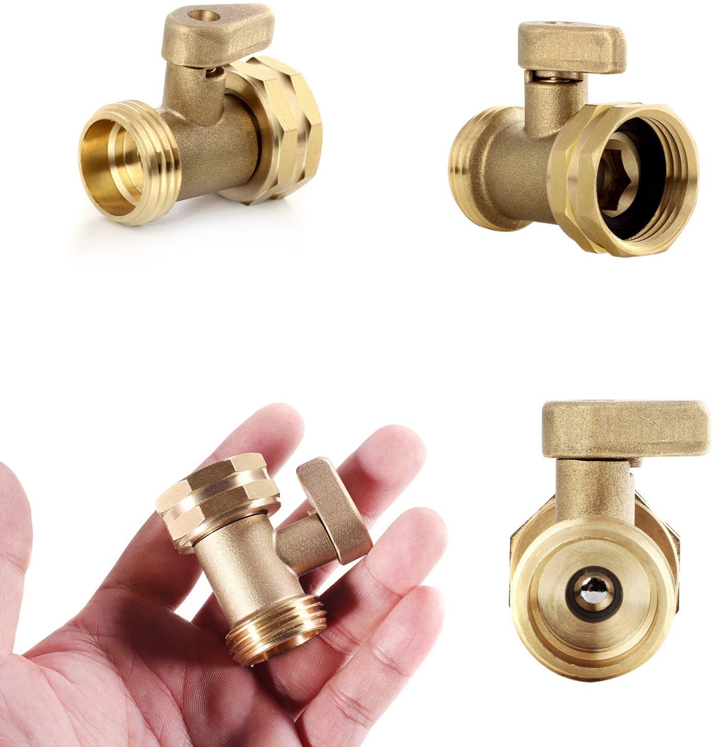 Yelun Heavy Duty Brass Shut Off Valve 34” Garden Hose Valve Yelun 